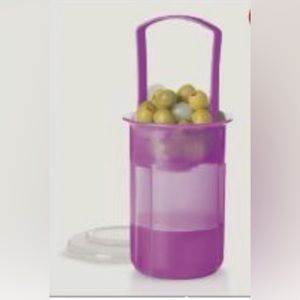 Tupperware Mini Pick-A-Deli Container 500 ml Purple & White Lid
